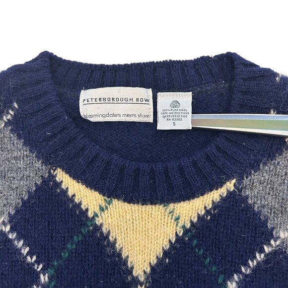 Vintage Argyle Wool Sweater – Peterborough Row for Bloomingdale’s Small - Picture 4 of 12